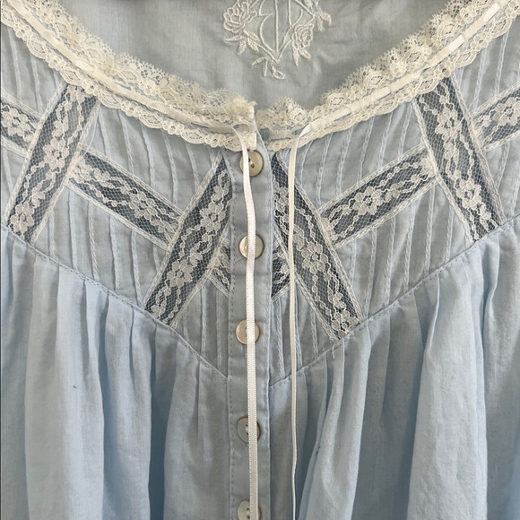 Eileen West MOONLIGHT SONATA Cotton Lawn 58" Long Ballet Nightgown Robe. Size 3X - Picture 5 of 10